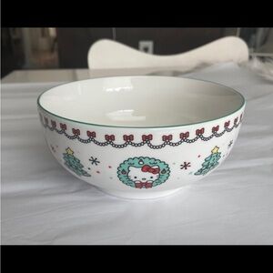 Hello Kitty Sanrio Christmas Ceramic Glass Bowl 27 oz New